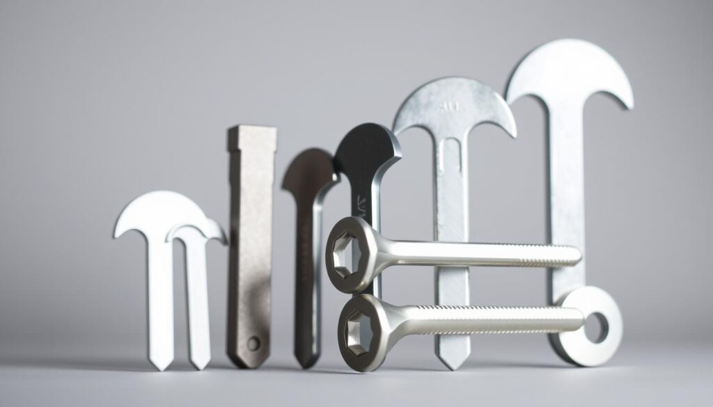 An image of an Allen key set with various sizes