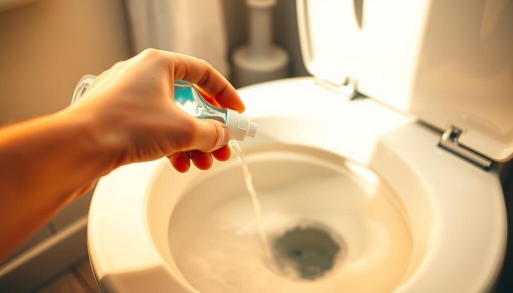 Clearing a clogged toilet without a plunger