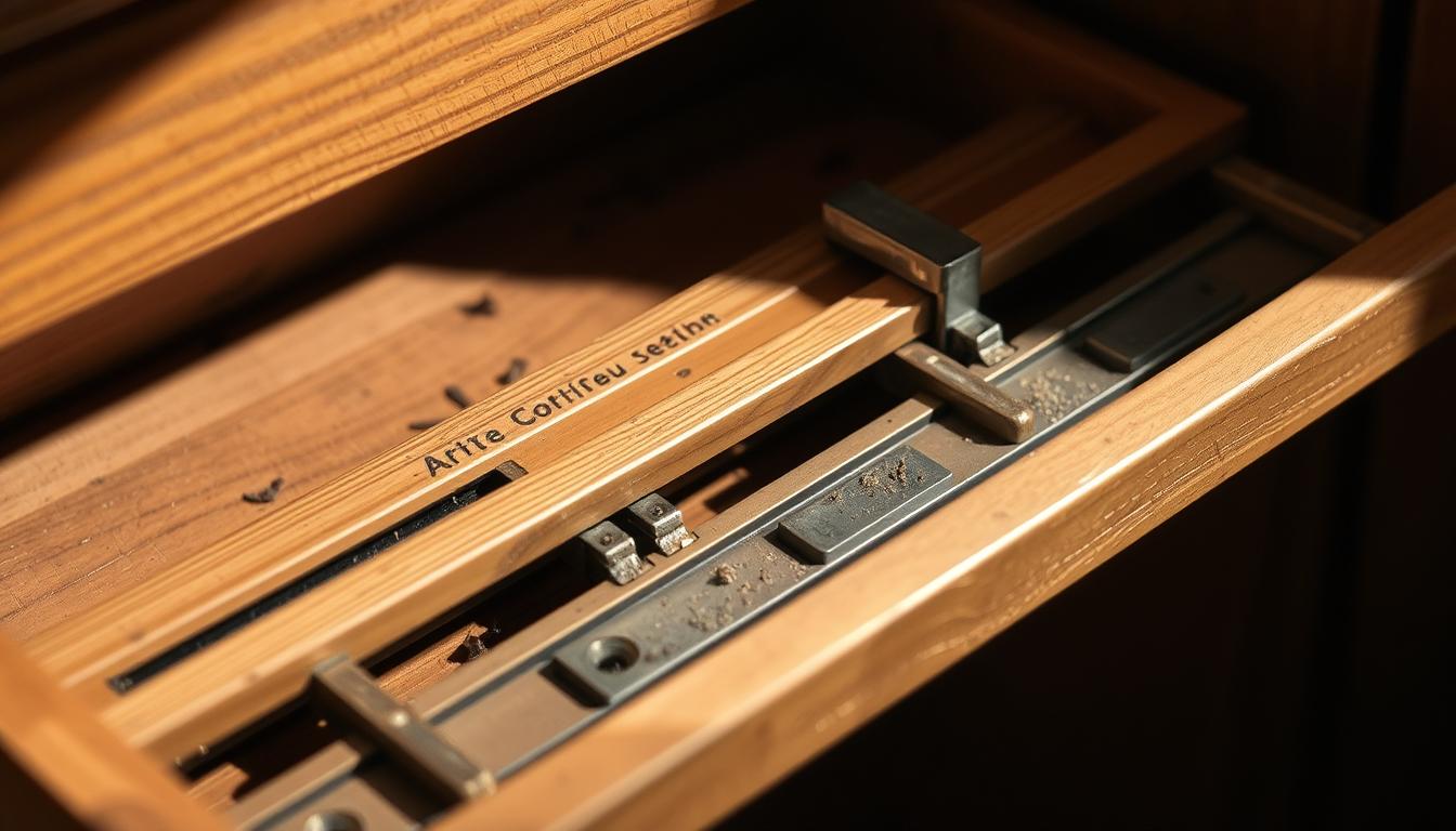 Fixing a stuck drawer slide