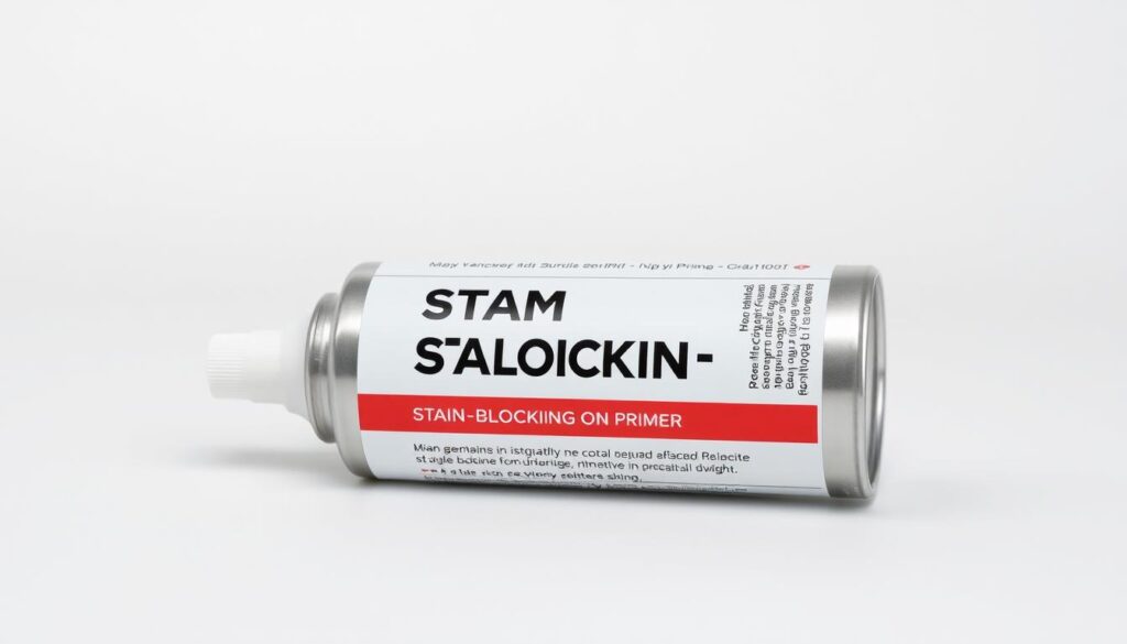 Generate an image of a stain-blocking primer can