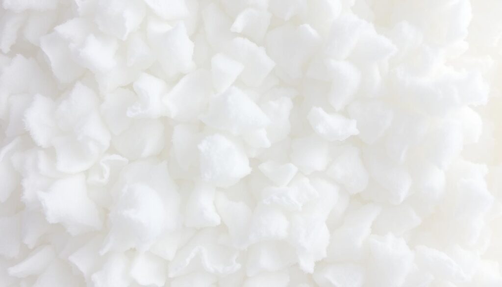 Generate an image of polyester batting for sofa cushions