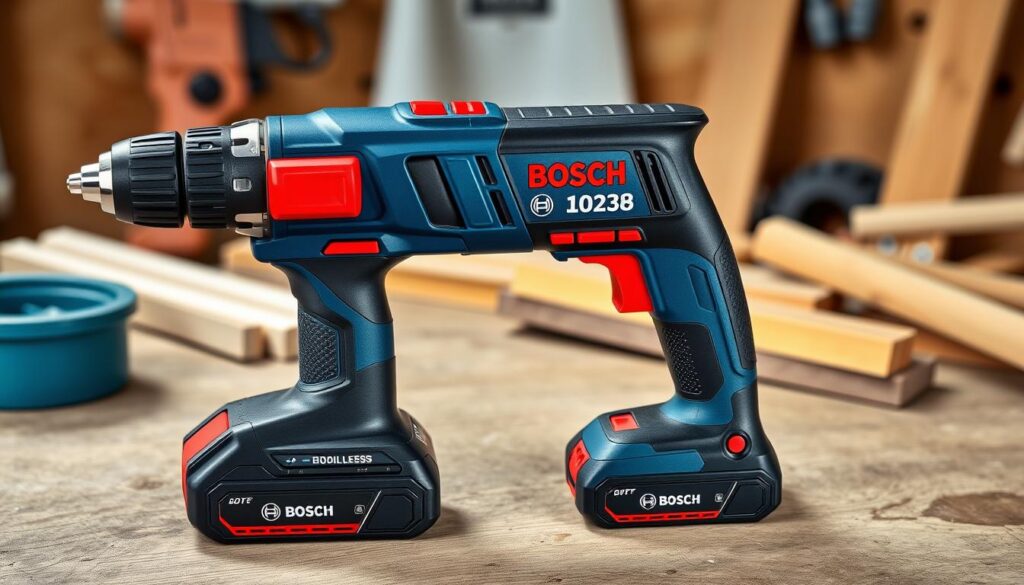 Generate an image of the Bosch 18V Cordless Drill