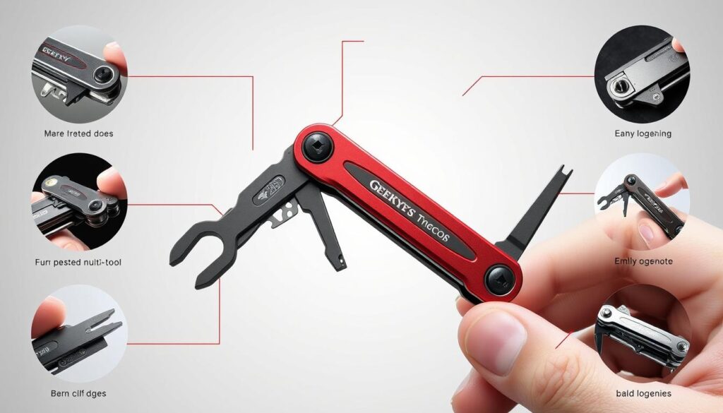 Generate an image of the Geekey one-piece multi-tool