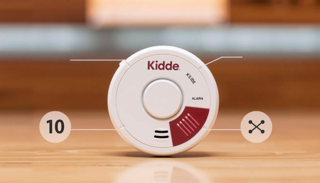 Generate an image of the Kidde K5CO 10-Year Life Carbon Monoxide Alarm