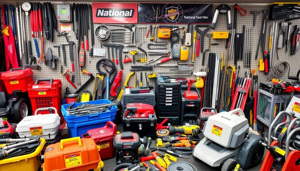 Image of National Tool Hire's extensive tool rental fleet