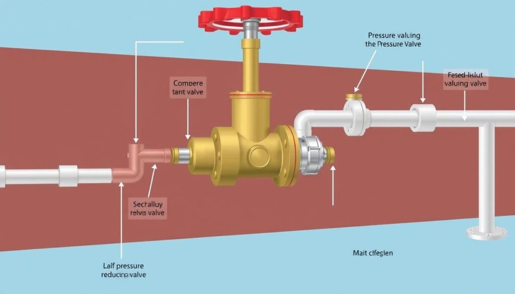 Image of a pressure reducing valve installation