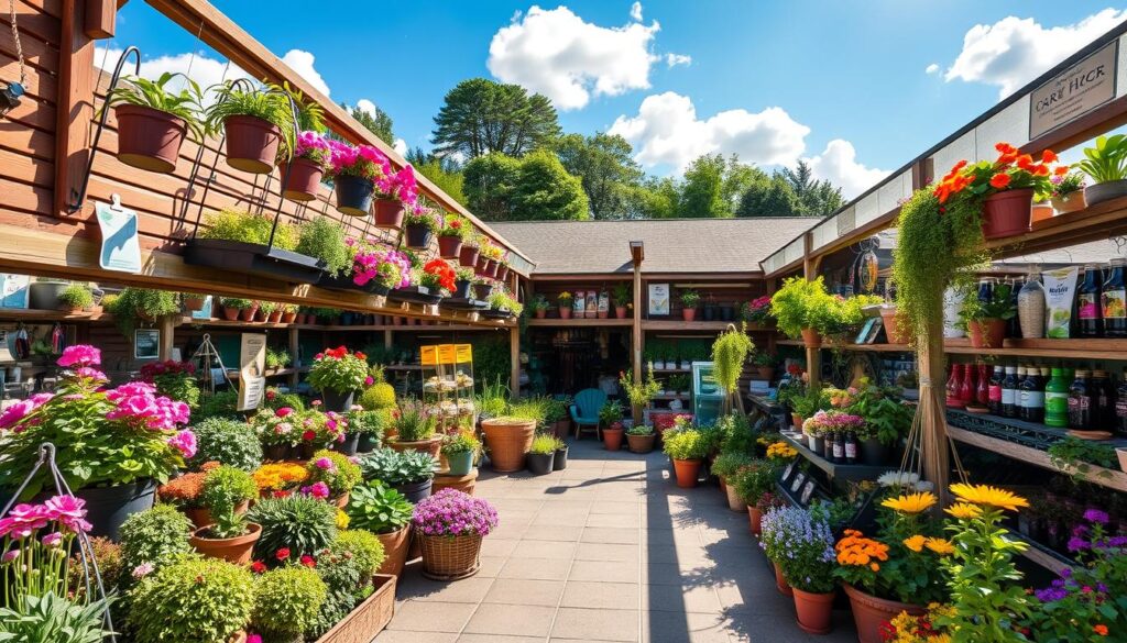 Image of a well-stocked garden centre in Glasgow
