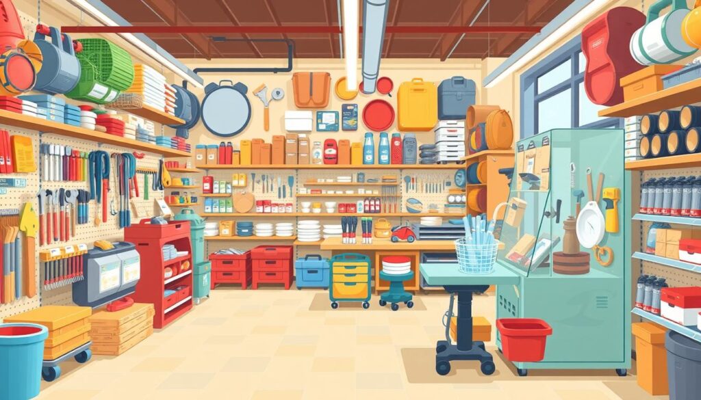 Image of a well-stocked hardware store in Glasgow