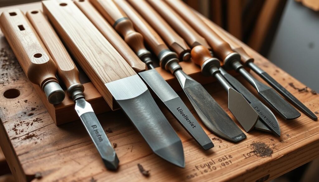Image of a wood chisel set