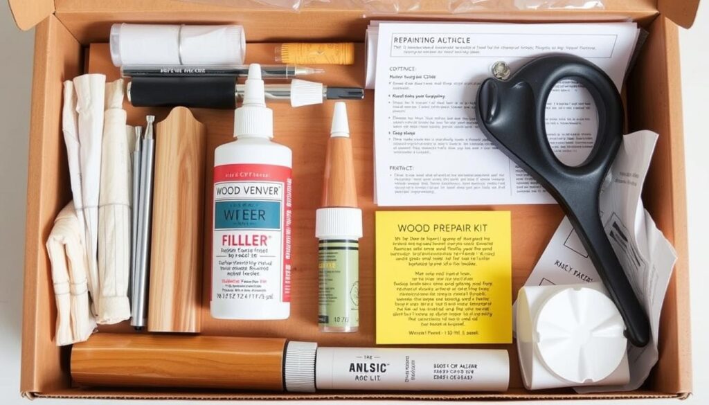 Image of a wood veneer repair kit