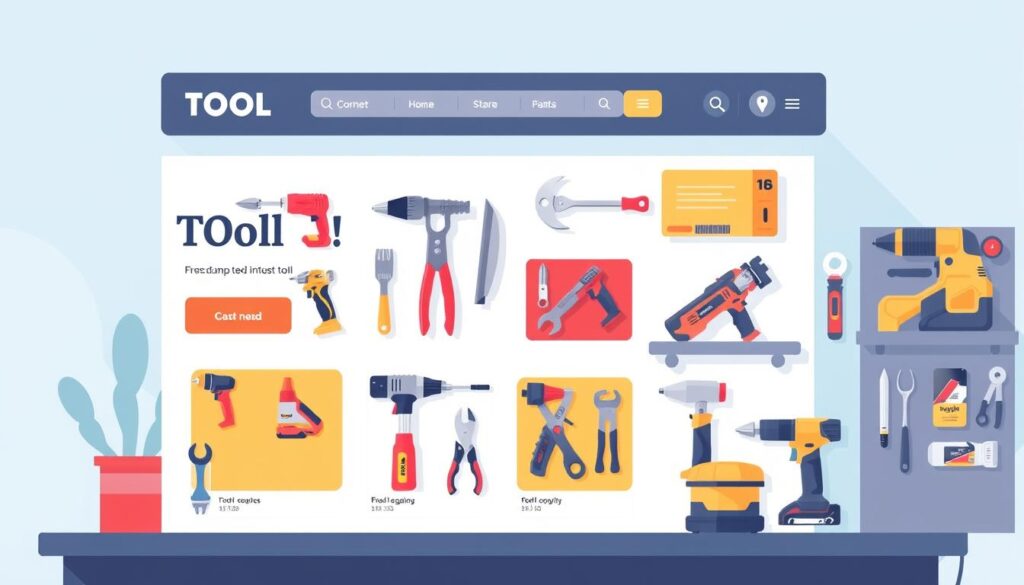 Image of an online tool retailer website