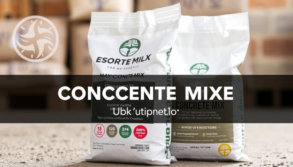 Image of bagged concrete mix in the UK