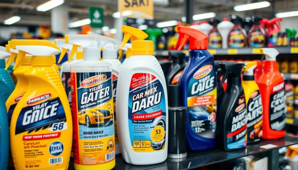 Image of car care products on sale