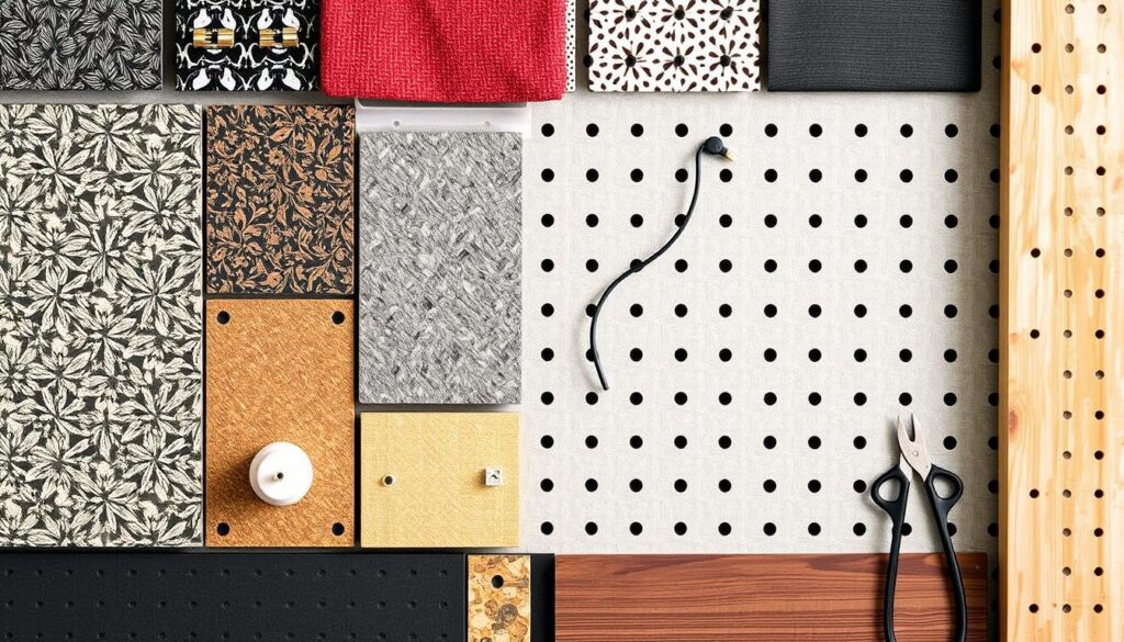 Image of various pegboard materials