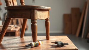 Re-gluing a wobbly chair leg