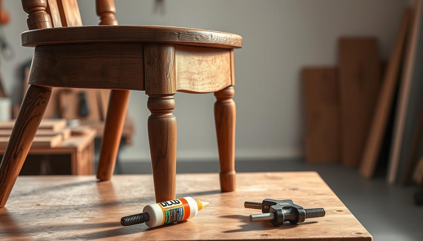 Re-gluing a wobbly chair leg