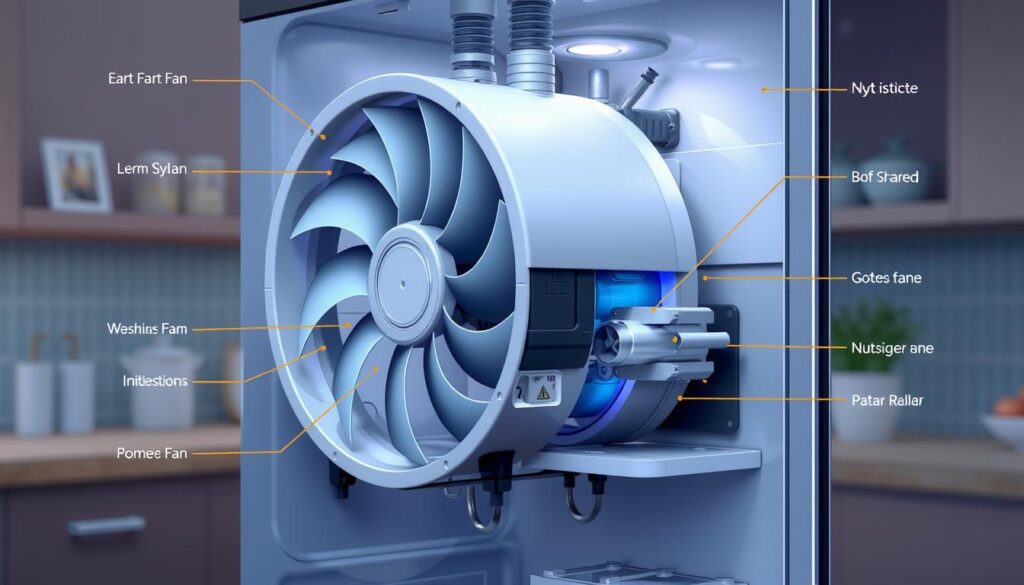 Refrigerator evaporator fan