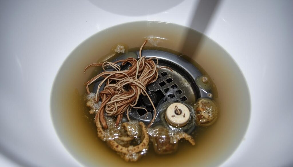 Unclogging a slow-draining sink