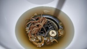 Unclogging a slow-draining sink