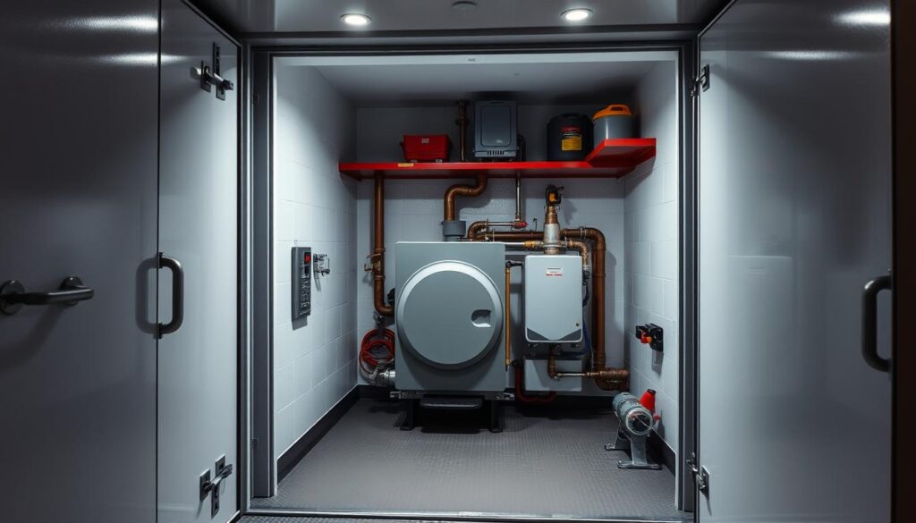 fireproofing a boiler cupboard