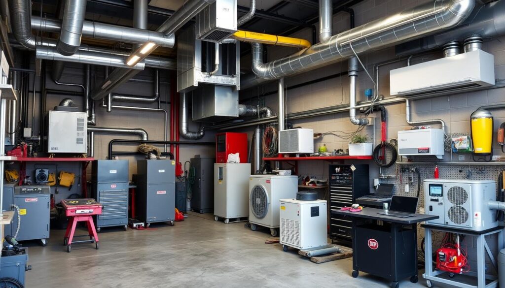 garage workshop HVAC systems