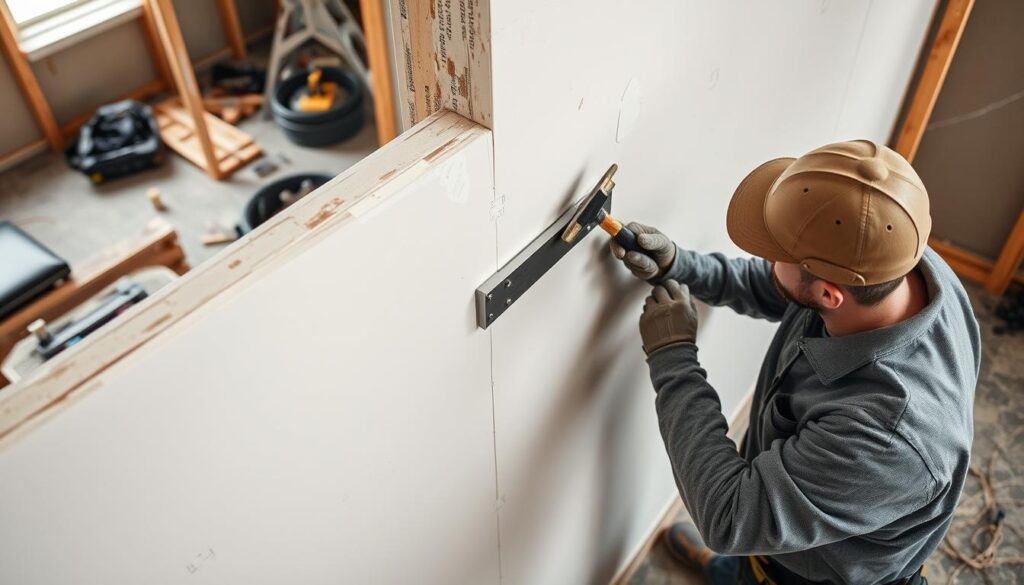 install corner bead on drywall edges