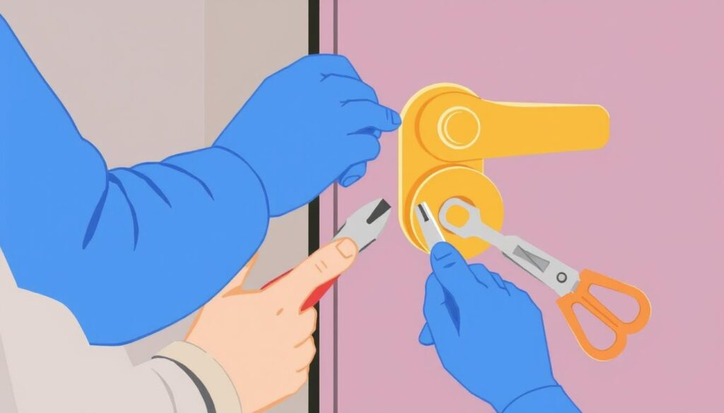 Fixing a sticking multipoint door lock