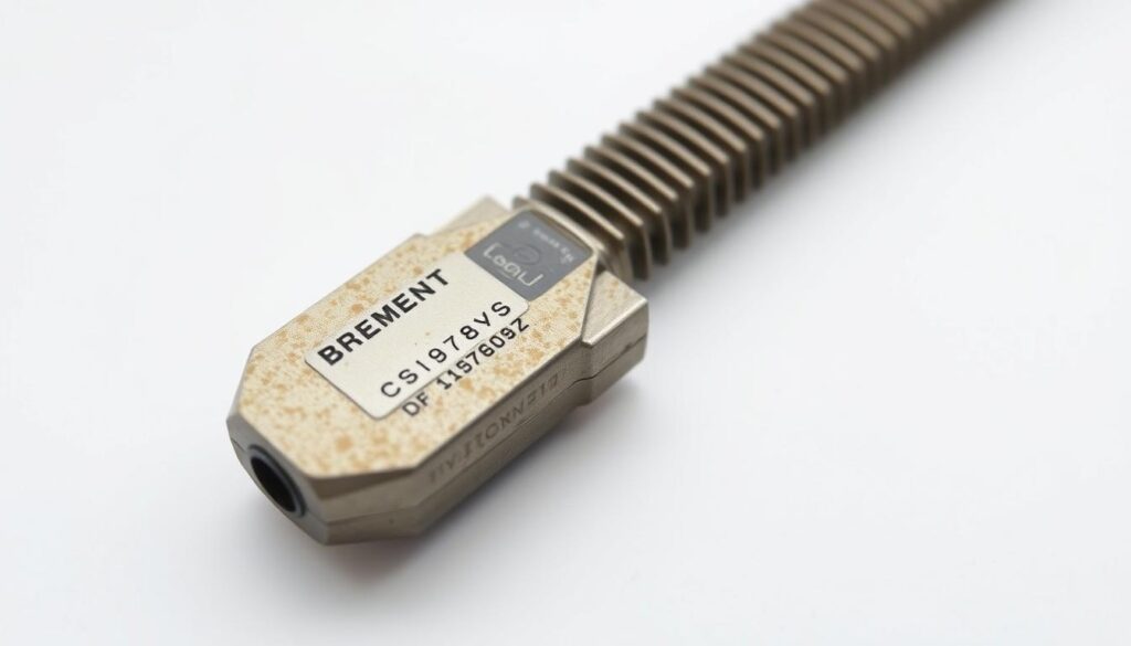 Generate an image of a standard radiator bleed key.