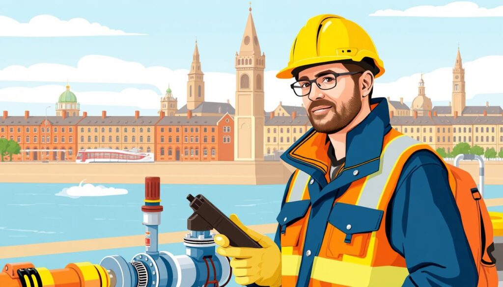 Image of a gas engineer in Aberdeen