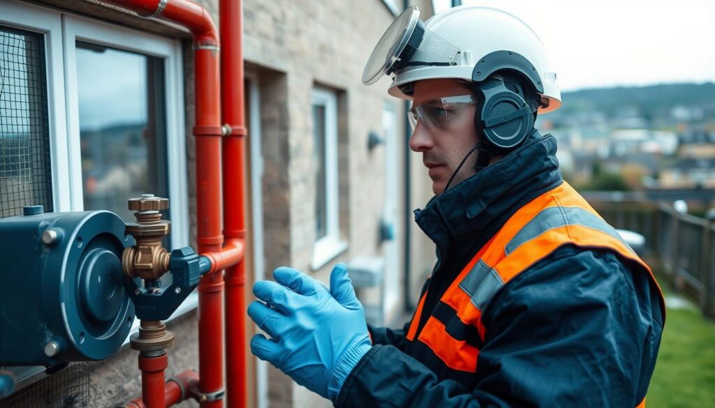 Image of a gas engineer in Aberdeen