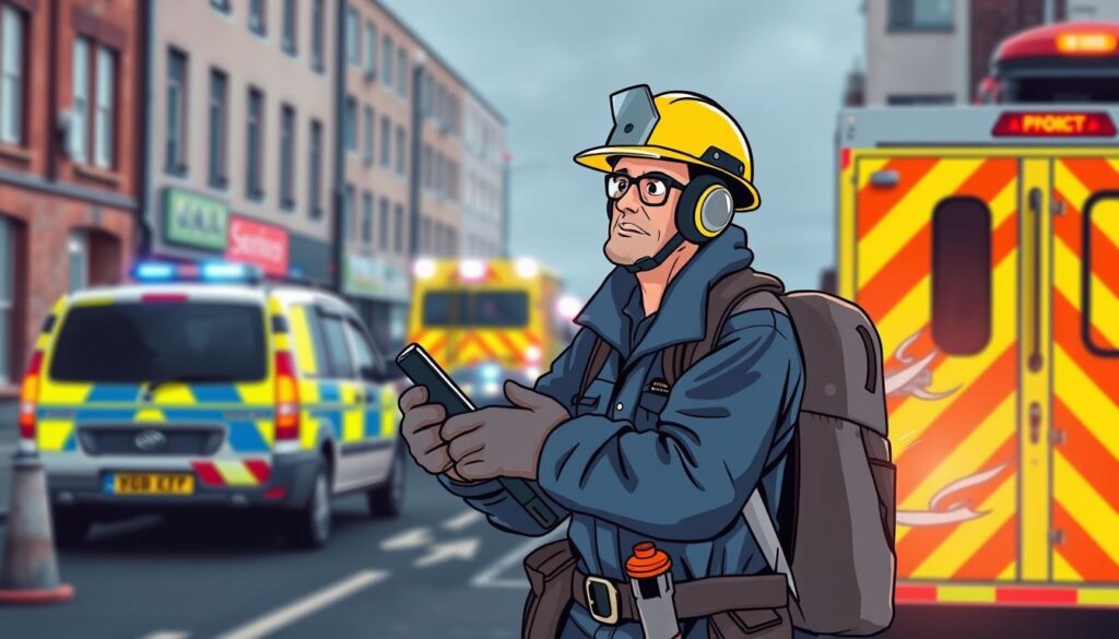 Image of a gas engineer in Aberdeen responding to an emergency call