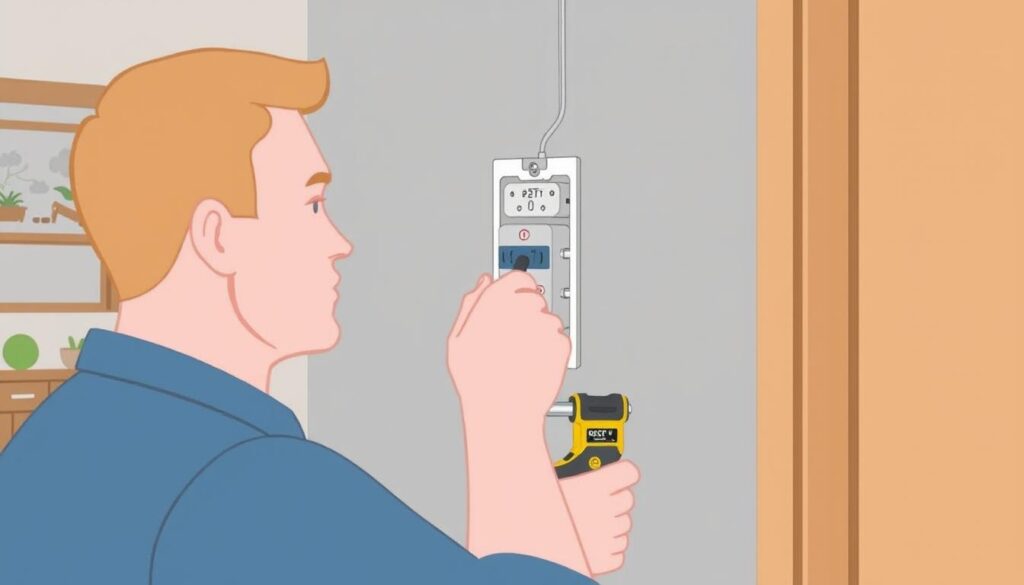 Image of a person installing a low-profile fused spur