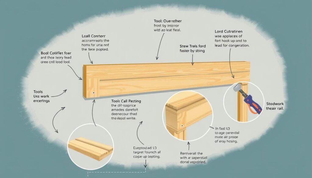 Image of chair rail installation