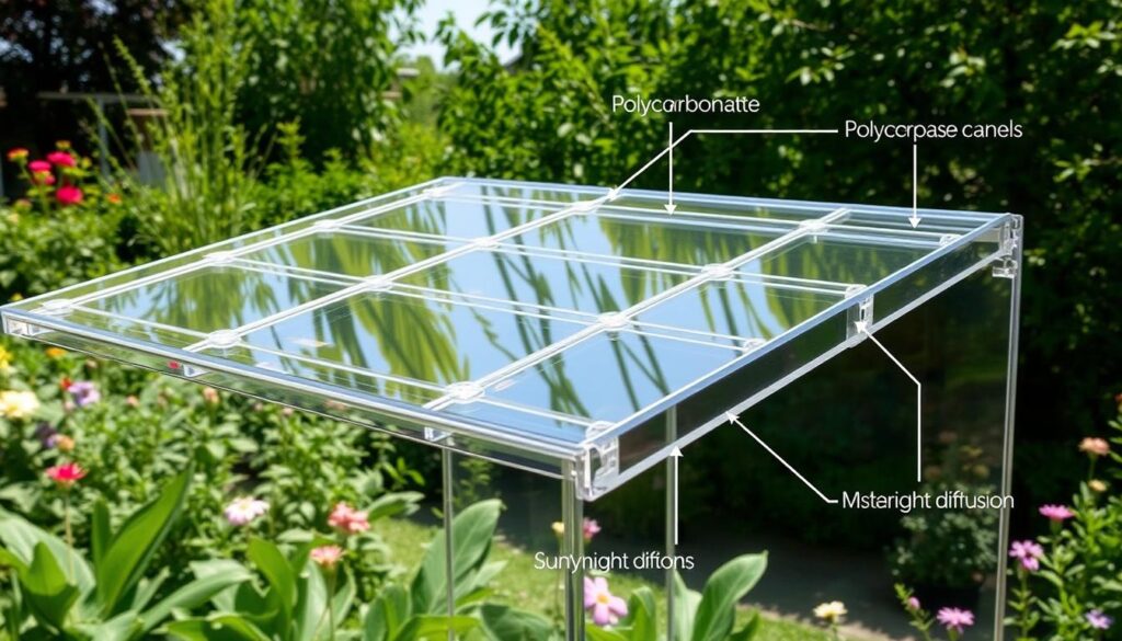 Image of polycarbonate greenhouse panels