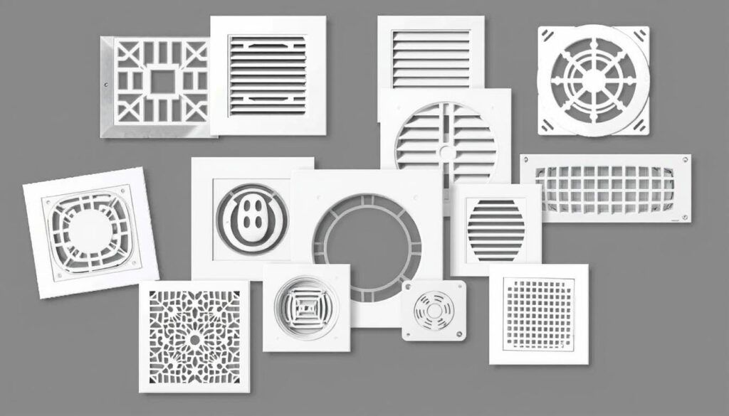 Image of various bathroom extractor grilles