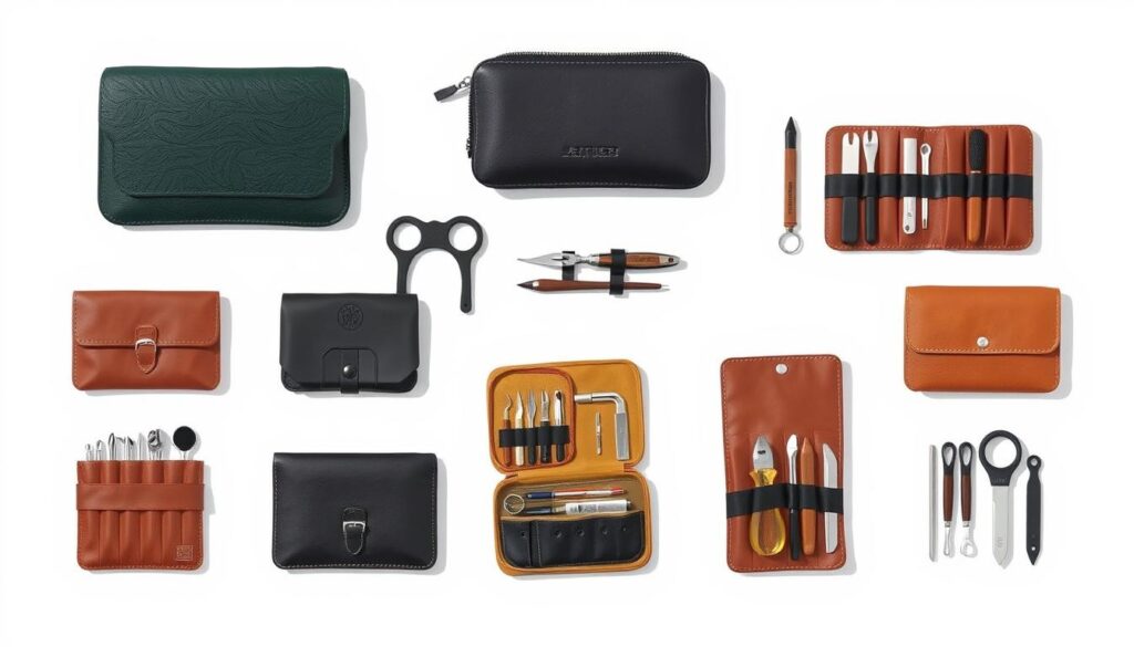 Image of various leather repair kits