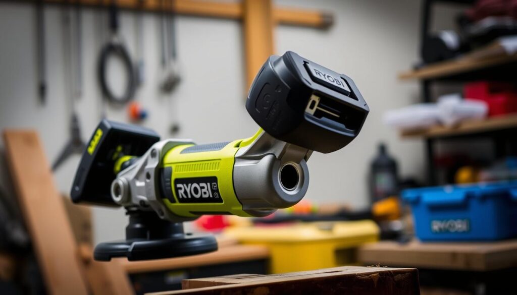 Ryobi P423 cordless angle grinder image