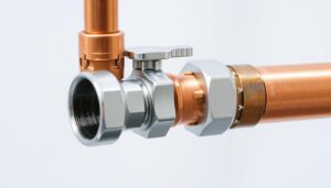 fit isolation valves to copper pipe