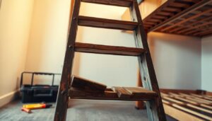 fix broken bunk-bed ladder