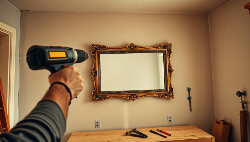 hang heavy mirror on drywall