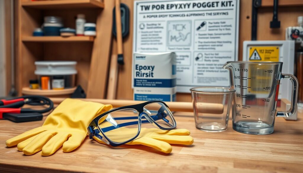 mix two-part epoxy safely