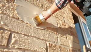 paint exterior masonry render