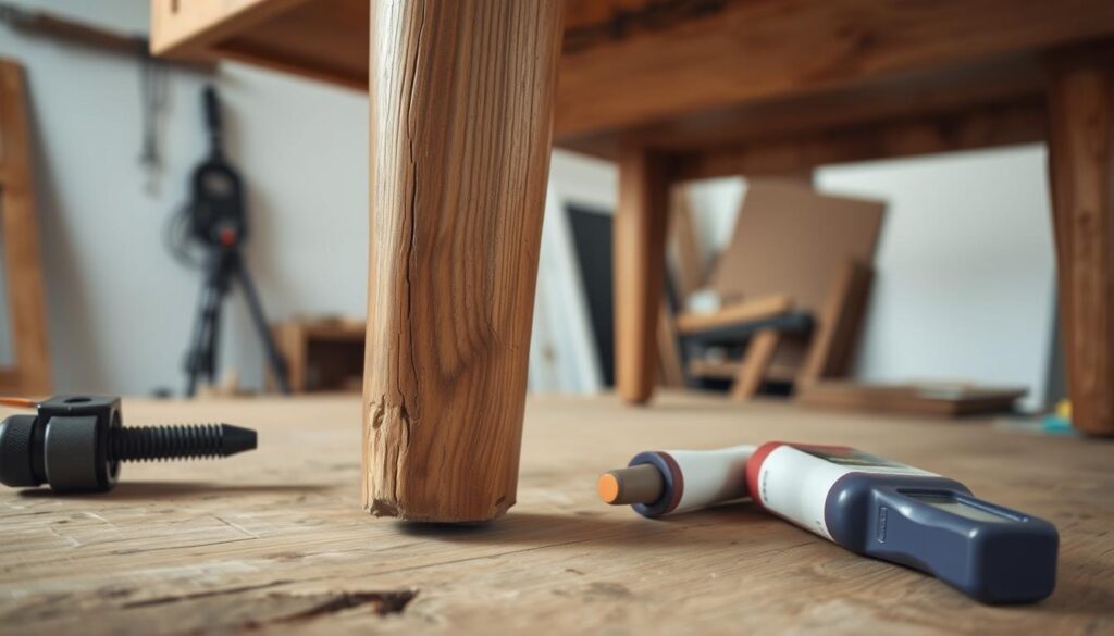 re-glue loose table-leg joints