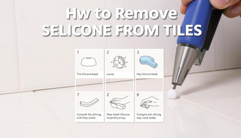 remove silicone from tiles