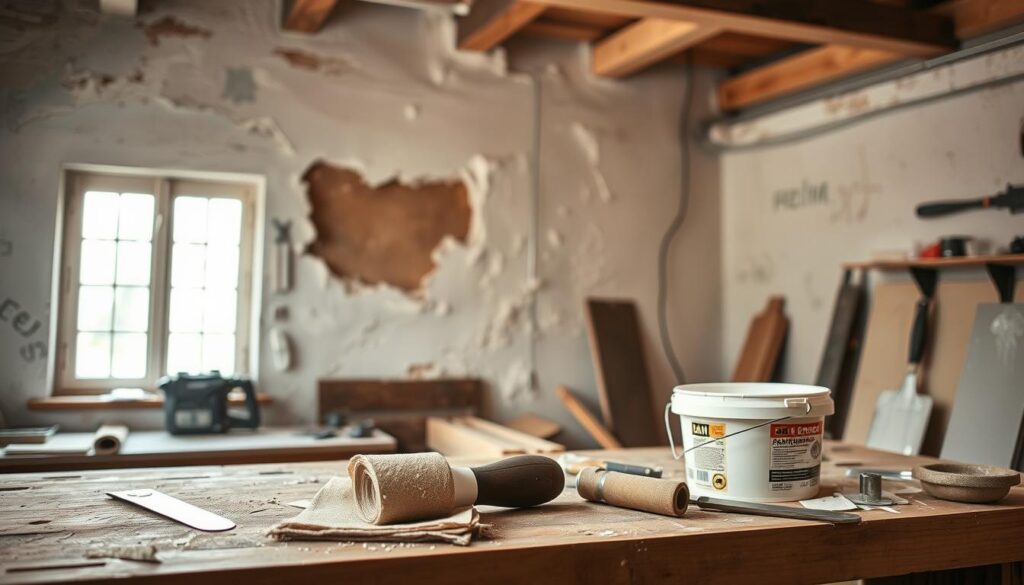 repair bubbling plaster under paint