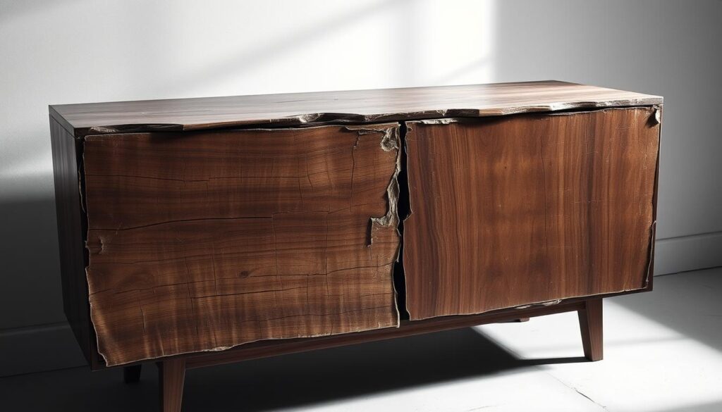 restore scratched veneer sideboard