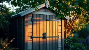 secure garden shed with hasp and staple