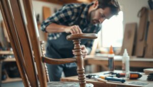 tighten loose rocking-chair arms