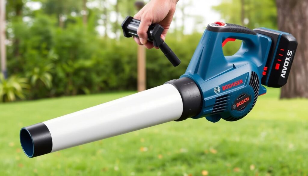 Generate an image of the Bosch Advanced36V-750 cordless leaf blower