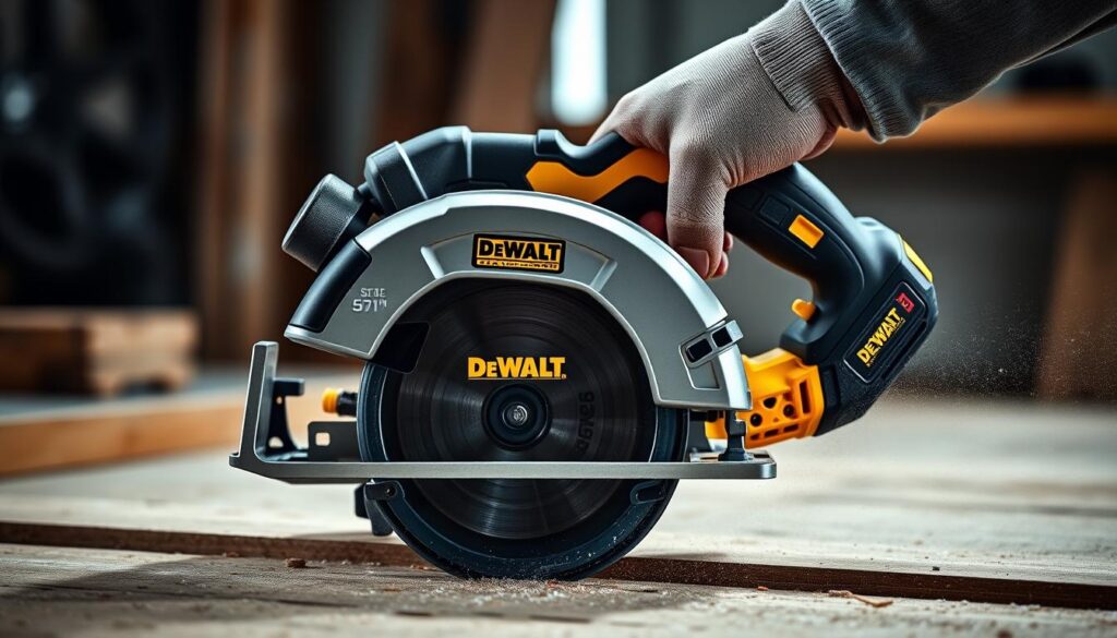 Generate an image of the DeWalt DCS571N XR Brushless Compact Circular Saw